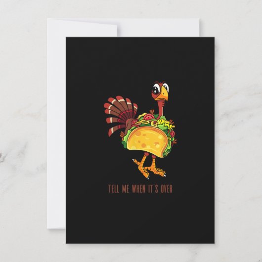 Thanksgiving Funny Turkey Markt Taco Thanksgi Kaart (Voorkant)
