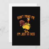 Thanksgiving Funny Turkey met Taco Costume Kaart (Voorkant / Achterkant)