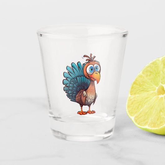 Thanksgiving Funny Turkey Shot Glass Shot Glas (Voorkant)