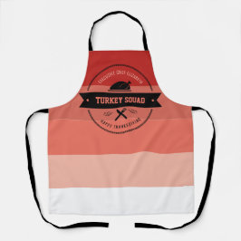 Thanksgiving Funny Turkey Squad Hipster Apron Schort