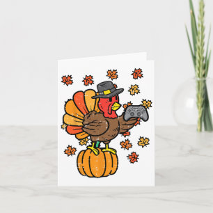 Thanksgiving: Gamer Gaming Herfst Boys Kinder me Kaart