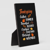 Thanksgiving Gather Familie Fotoplaat (Zijkant)