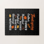 Thanksgiving Gather Familie Legpuzzel (Horizontaal)