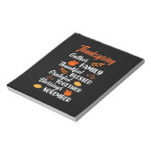 Thanksgiving Gather Familie Notitieblok (Linkerzijde)