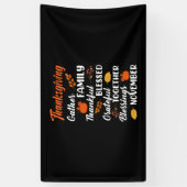 Thanksgiving Gather Familie Spandoek (Verticaal)