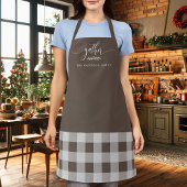 Thanksgiving Gather Herfst Brown & White Plaid Schort