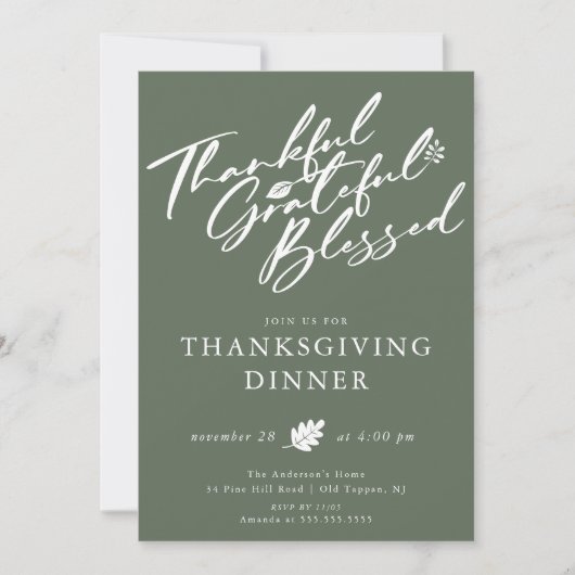 Thanksgiving Gathering Invitation Kaart (Voorkant)
