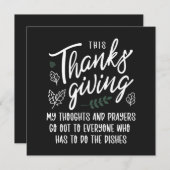 Thanksgiving gebed feestdagenkaart (Voorkant / Achterkant)