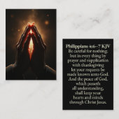 Thanksgiving gebed - Filippenzen 4:6-7 KJV Kaart Visitekaartje (Voorkant / Achterkant)