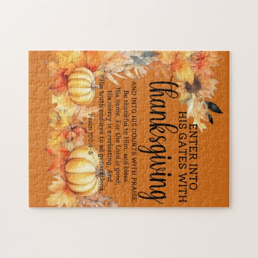 Thanksgiving gebed legpuzzel (Horizontaal)