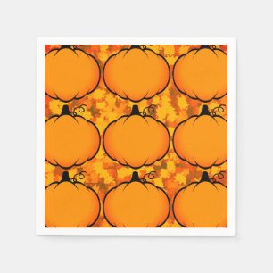 Thanksgiving gebladerte pompoen tekening aangepast servet