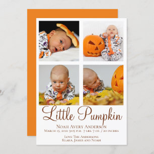 Thanksgiving geboorteaankondiging foto kaart