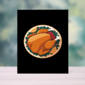 Thanksgiving gebraden Turkije – Feestelijk Feest Acryl Bord (Neutraal)