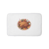 Thanksgiving gebraden Turkije – Feestelijk Feest Badmat (Voorkant)