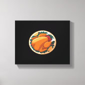 Thanksgiving gebraden Turkije – Feestelijk Feest Canvas Afdruk (Voorkant)