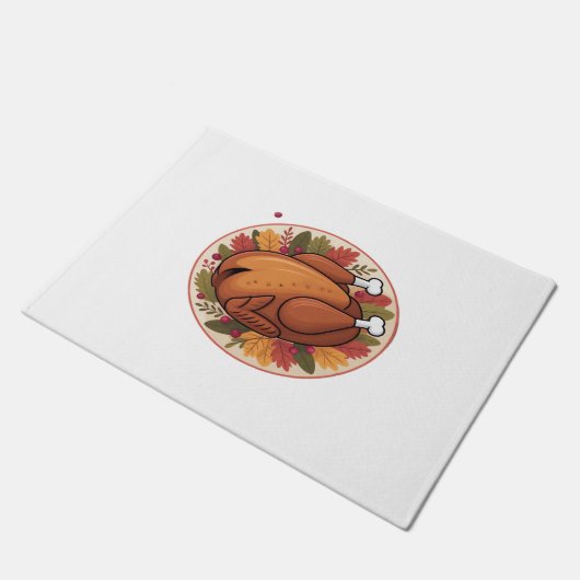 Thanksgiving gebraden Turkije – Feestelijk Feest Deurmat (Schuin)