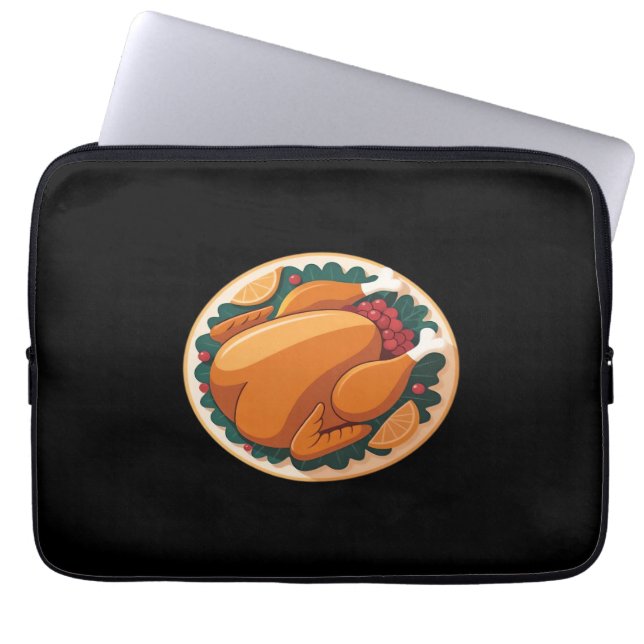 Thanksgiving gebraden Turkije – Feestelijk Feest Laptop Sleeve (Voorkant)