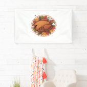 Thanksgiving gebraden Turkije – Feestelijk Feest Spandoek (Insitu)