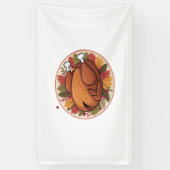 Thanksgiving gebraden Turkije – Feestelijk Feest Spandoek (Verticaal)