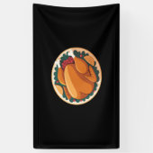 Thanksgiving gebraden Turkije – Feestelijk Feest Spandoek (Verticaal)