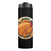 Thanksgiving gebraden Turkije – Feestelijk Feest Thermosbeker (Voorkant)