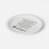 Thanksgiving gedicht. Eenvoudige Thanksgiving Papieren Bordje (Gekanteld)