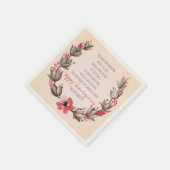 Thanksgiving gedicht. Fijne Thanksgiving. Custom. Servet (Hoek)