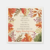 Thanksgiving gedicht. Fijne Thanksgiving. Custom. Servetten (Voorkant)