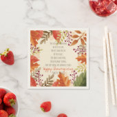 Thanksgiving gedicht. Fijne Thanksgiving. Custom. Servetten (Insitu)