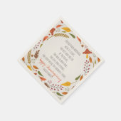 Thanksgiving gedicht. Fijne Thanksgiving. Custom. Servetten (Hoek)