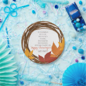 Thanksgiving gedicht. Gelukkig Thanksgiving. Perso Papieren Bordje (Feest)