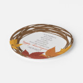 Thanksgiving gedicht. Gelukkig Thanksgiving. Perso Papieren Bordje (Gekanteld)