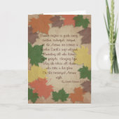 Thanksgiving gedicht Kaart (Voorkant)