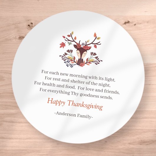 Thanksgiving gedicht land najaar roulerend afvalwa ronde sticker
