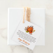 Thanksgiving Gedicht Landelijke Rustieke Pompoen O Bedankjes Labels (In situ)