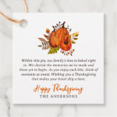 Thanksgiving Gedicht Landelijke Rustieke Pompoen O Bedankjes Labels (Voorkant)