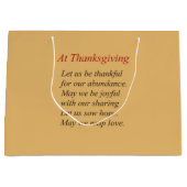 Thanksgiving gedicht over overvloed & delen groot cadeauzakje (Voorkant)