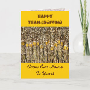 Thanksgiving Gedroogde corn Stalk Decoraties Feestdagen Kaart