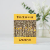 Thanksgiving Gedroogde corn Stalk Decoraties Feestdagenkaart (Staand voorkant)