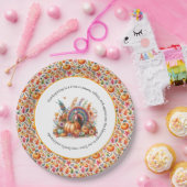 Thanksgiving "Geef Bedankt" Boho Turkije Papieren Bordje (Feest)