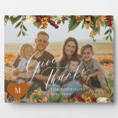 Thanksgiving Geef bedankt Familiefoto Modern Fotoplaat (Voorkant)