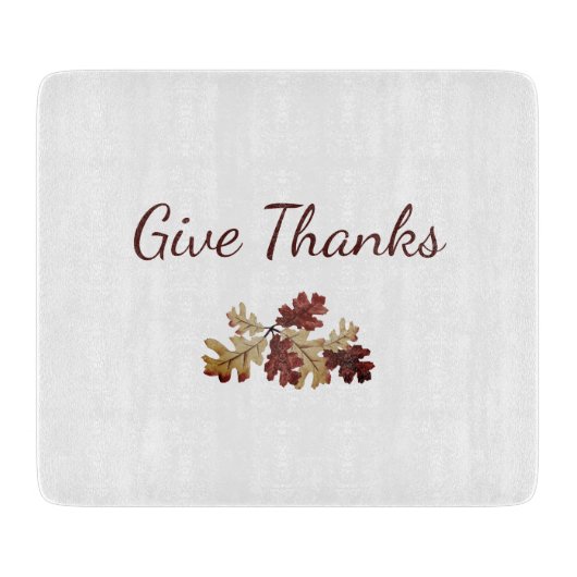 Thanksgiving Geef Bedankt Herfst Herfst Foliage Snijplank (Voorkant)