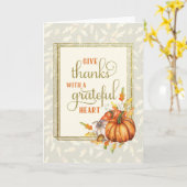 Thanksgiving Geef Bedankt met een Grateful Heart Kaart (Gele Bloem)
