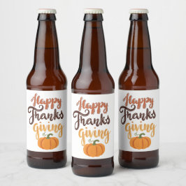 Thanksgiving Geef Bedankt met pompoen Bier Etiket