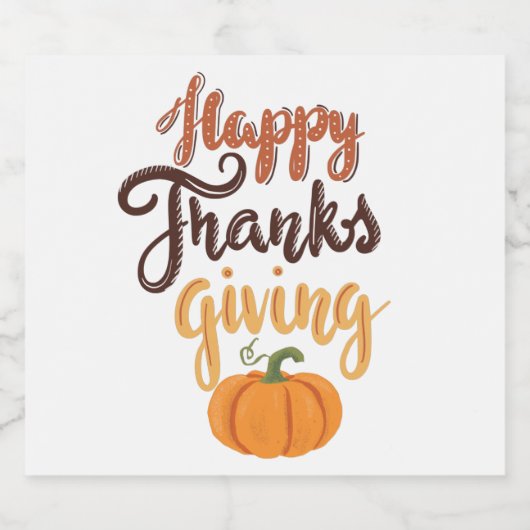 Thanksgiving Geef Bedankt met pompoen Bier Etiket (Enkel label)