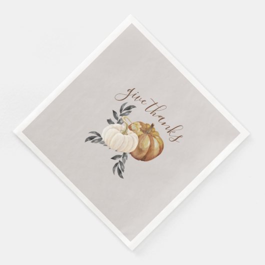 Thanksgiving Geef Bedankt Pompoen servetten (Hoek)
