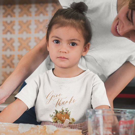 Thanksgiving Geef bedankt Script Fall verlaat kind T-shirt