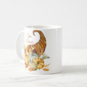 Thanksgiving Geef Bedankt Waterverf Koffiemok (Voorkant links)