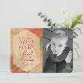 Thanksgiving - Geef ons een aangepaste foto van he Feestdagenkaart (Staand voorkant)