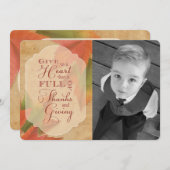 Thanksgiving - Geef ons een aangepaste foto van he Feestdagenkaart (Voorkant / Achterkant)